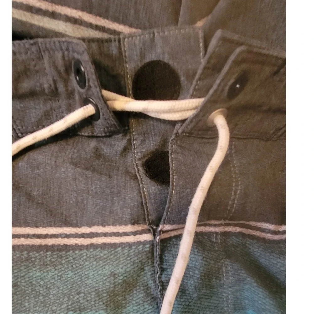 Billabong Recycler Mens Striped Board Shorts Charcoal Teal Orange M104ASBP 34‎